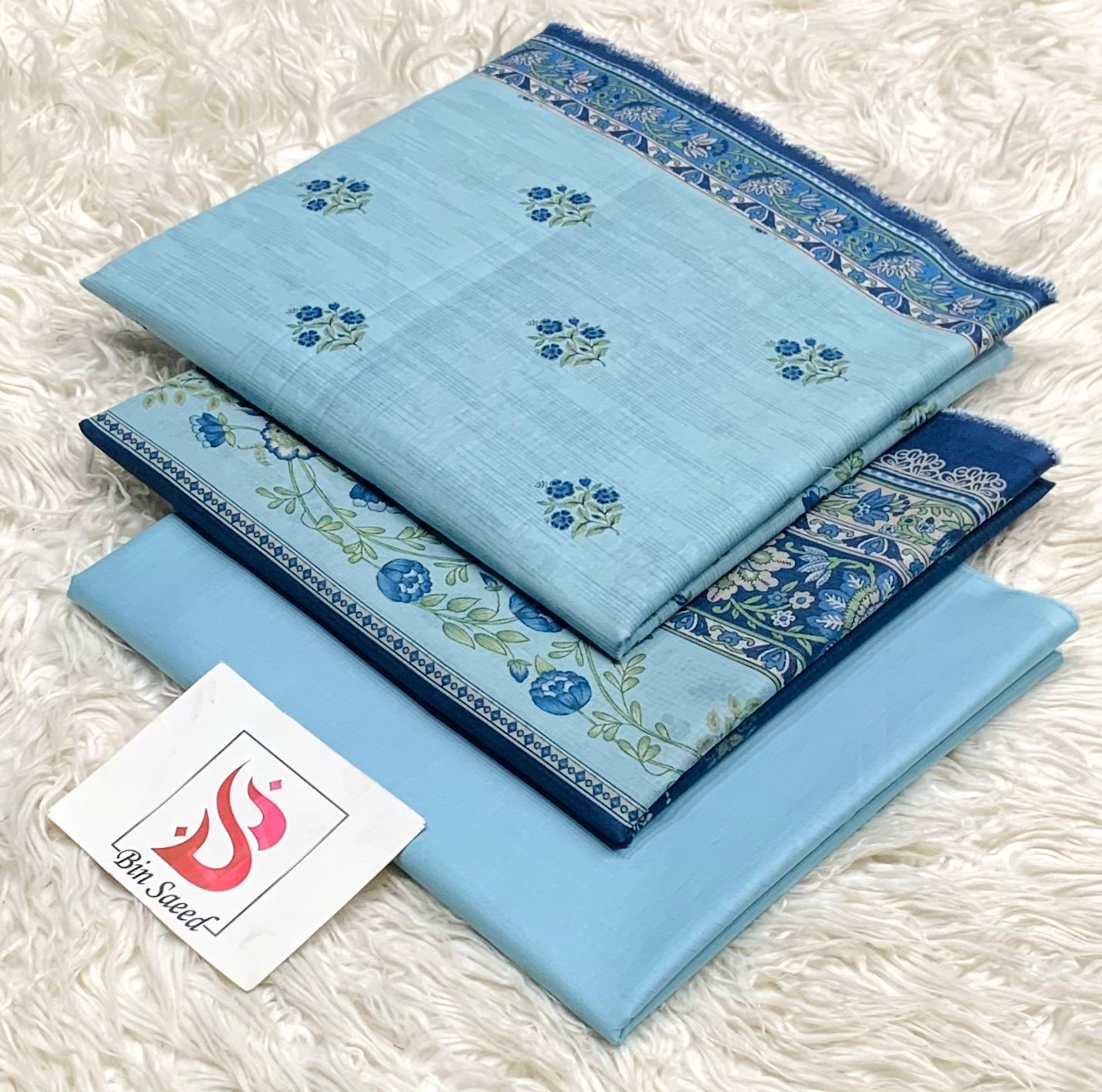 Bin Saeed — Original *Printed 3pc Collection — Fabric Lawn