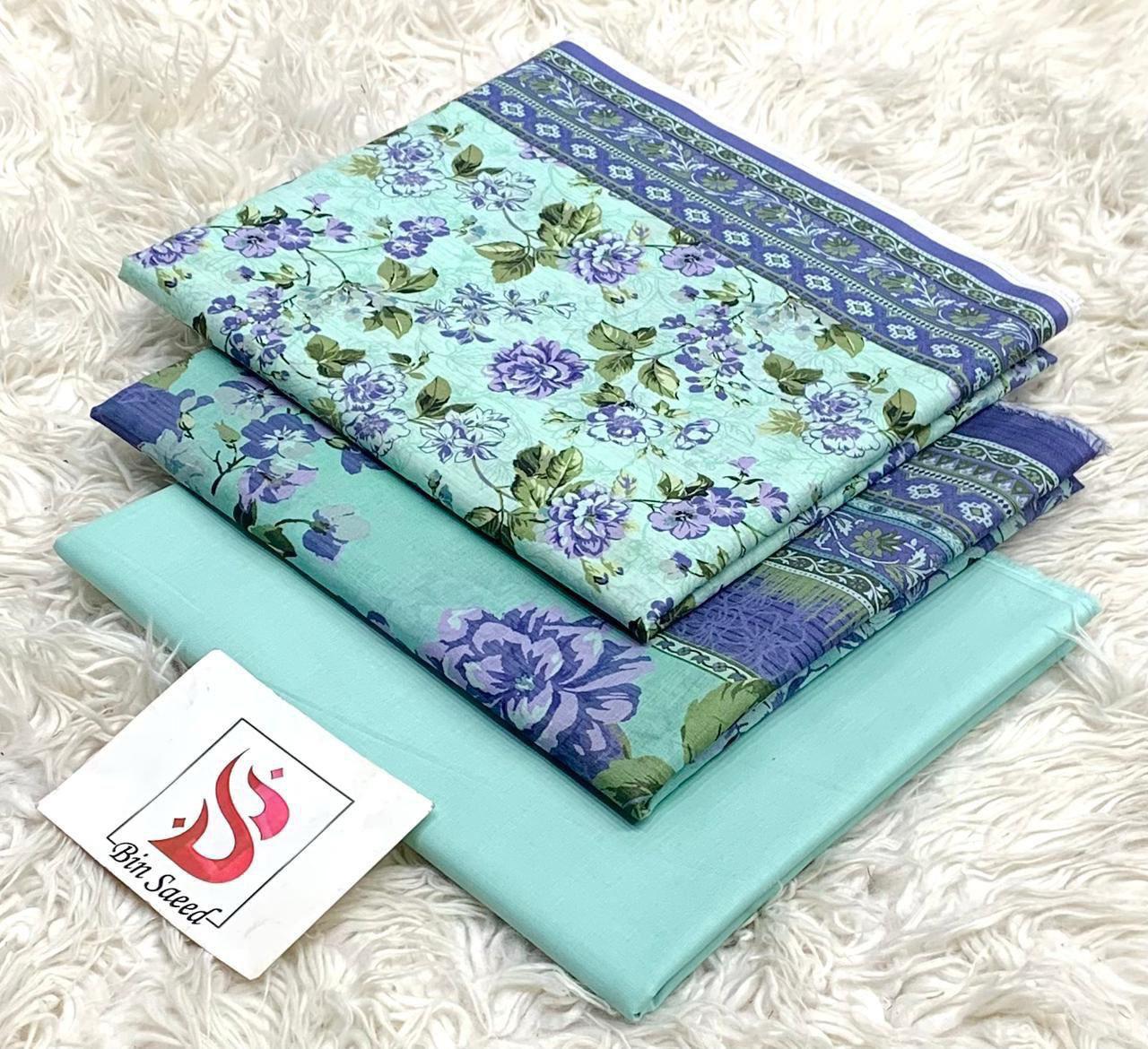 Bin Saeed — Original *Printed 3pc Collection — Fabric Lawn
