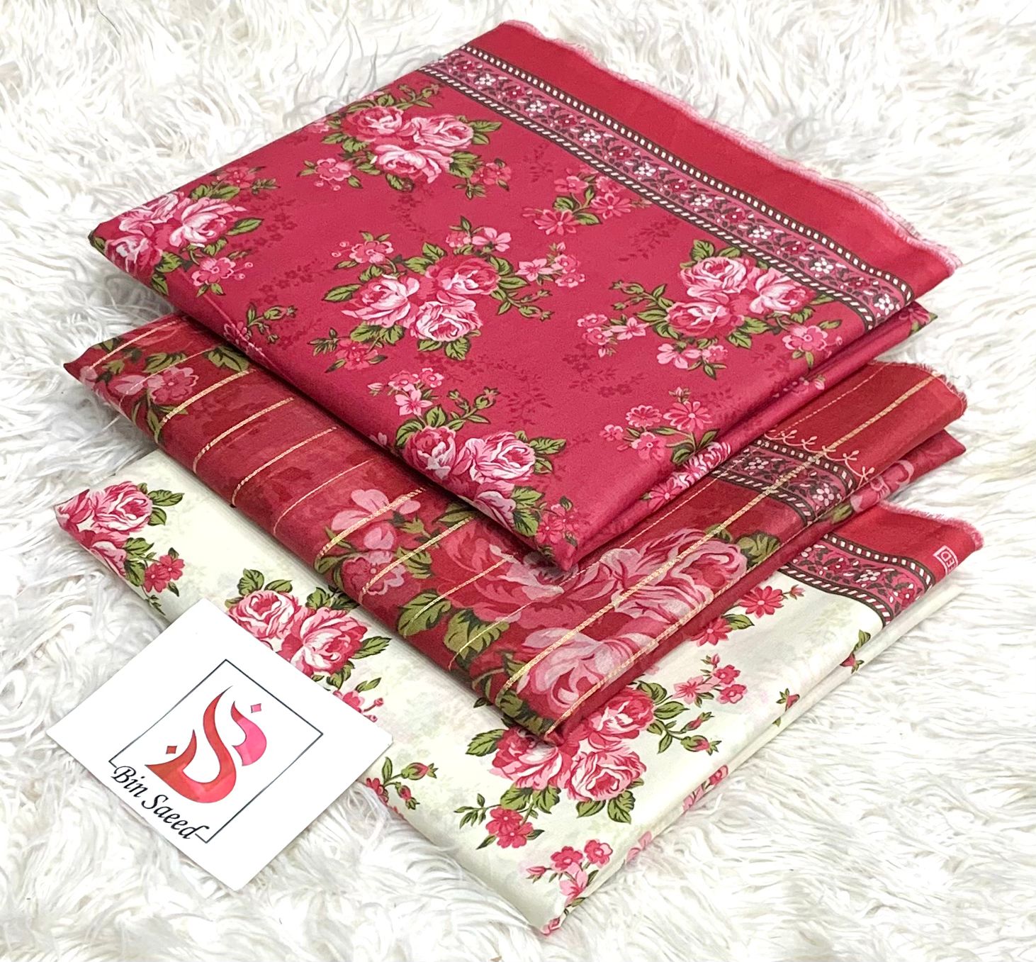 Bin Saeed — Original *Printed 3pc Collection — Fabric Lawn