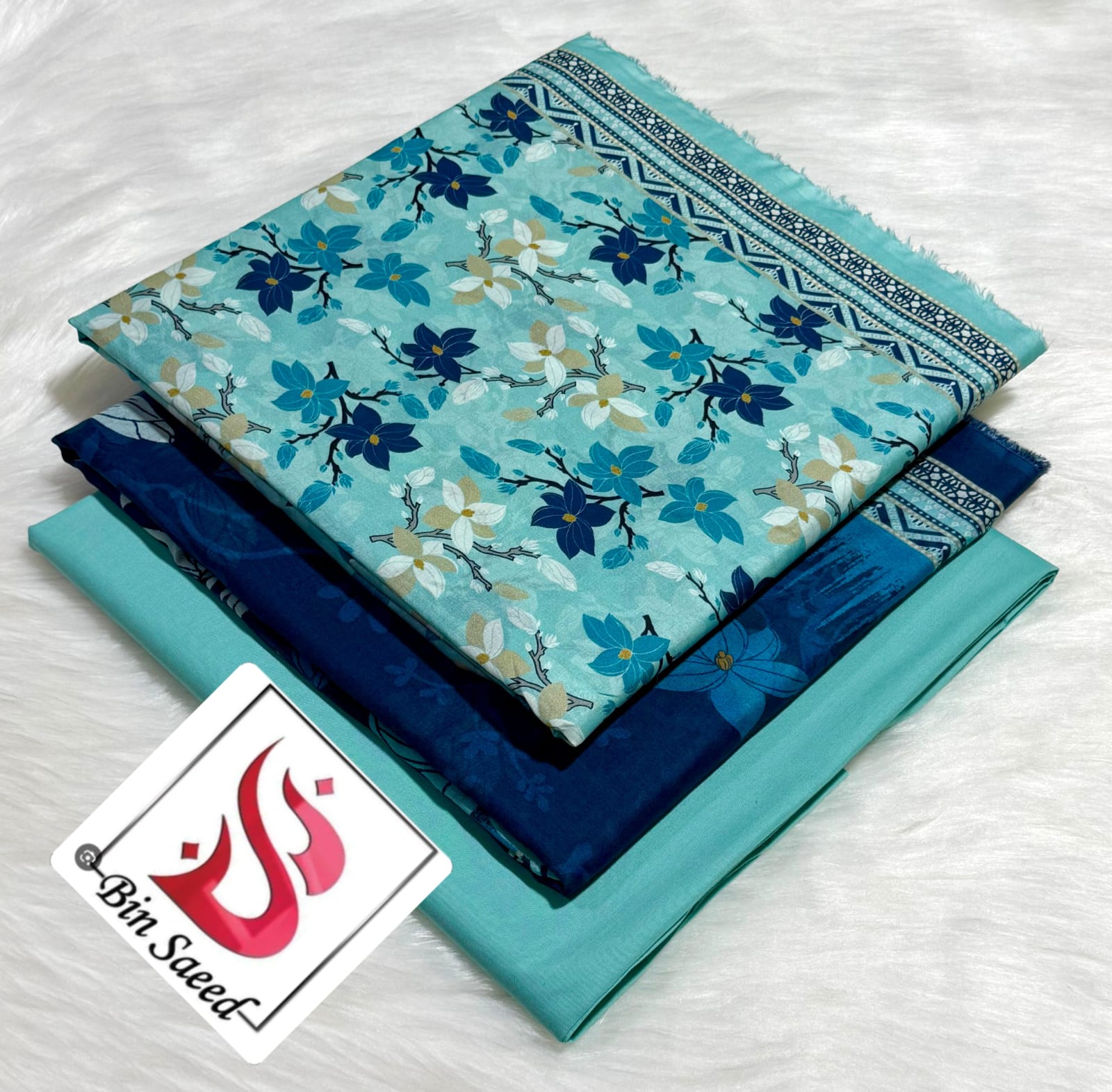 Bin Saeed — Original *Printed 3pc Collection — Fabric Lawn