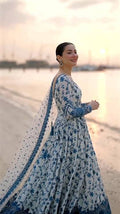Faiza Saqlain — Hania Amir Viral Dress | White & Blue Lawn 3pc | Summer 2026